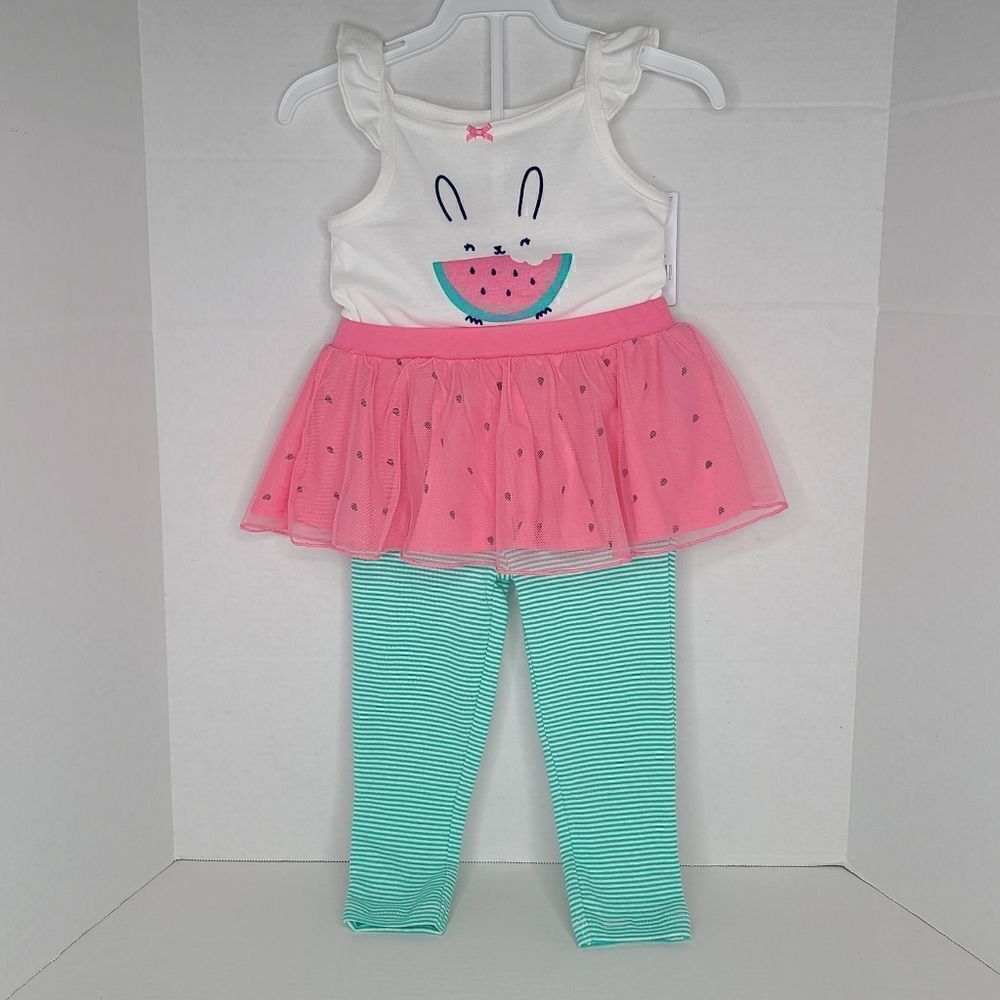 Carters 18m 2 piece outfit Watermelon Bunny Tutu
